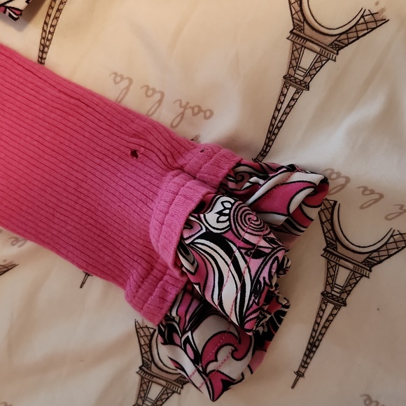 No Kidding 70's design funky top pink and black 10/12 - Picture 3 of 4